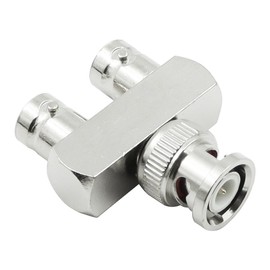 Alnicov 2pcs BNC Adapter BNC Male To Dual F Type Female Y Type 3 Way T Female Splitter Adapter For CB Antenna 4G Walkie Talkie CCTV Handheld Radio Amateur Radio HD Video HDTV