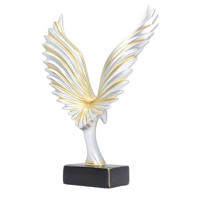 Eagle Abstract Figurine Decorative Resin Geometric Surface Animal Wing Sculpture