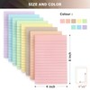 4x6 Inch Lined Sticky Notes, 8 Pack, Light Colors, Premium