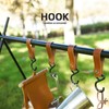 CALLYSONIC Leather S-Hooks 4 Pieces, S Hooks Large, S Hooks