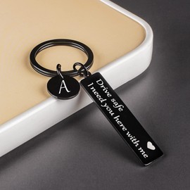 Chasing DreamsMRL drive safe keychain for him: keychain for boyfriend I need you here with me christmas valentines day gifts for men(Black A)