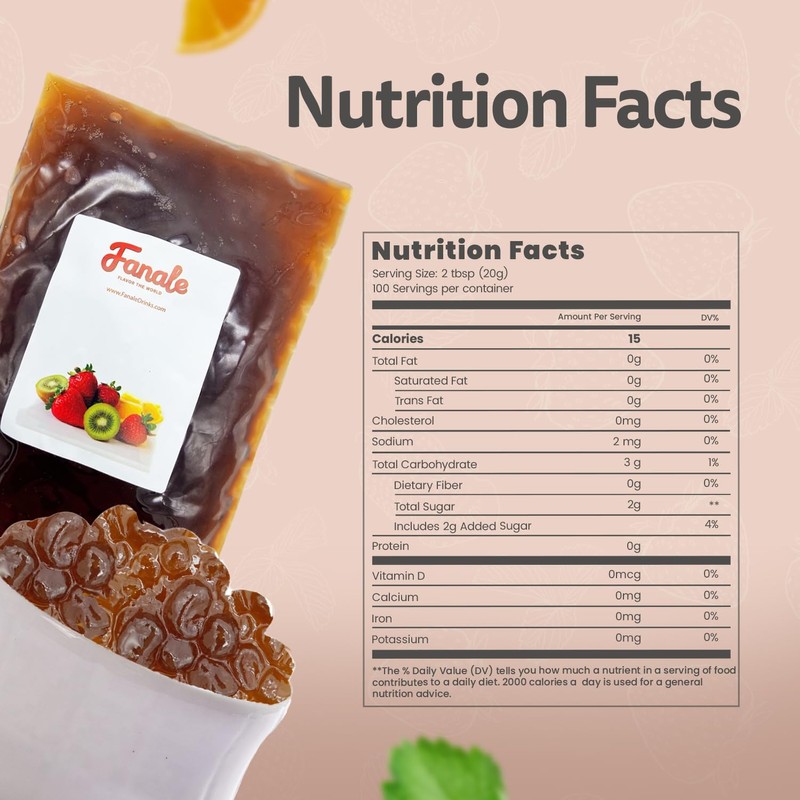 Fanale Brown Sugar Agar Tapioca Boba Jelly Ball for Milk