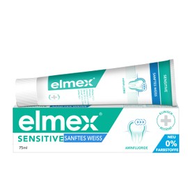 elmex Toothpaste Sensitive Gentle White 75 ml - Clinically Confirmed Teeth Cleaning for Sensitive Teeth - Protects and Restores Natural Teeth Whitening