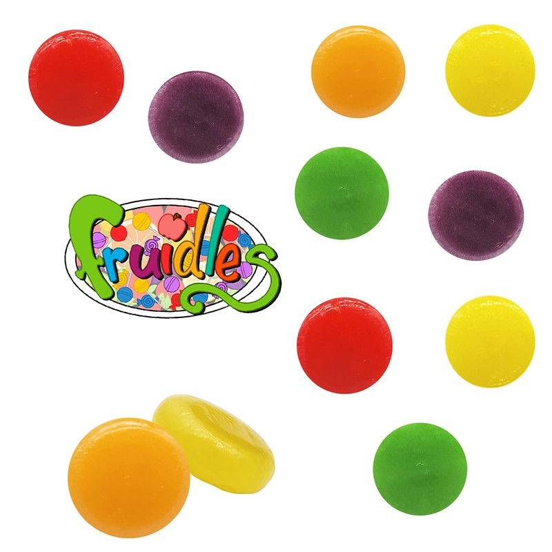 Fruit Discs Button, Hard Candy, Individually Wrapped, 5 Pounds