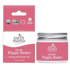 Earth Mama Organic Nipple Butter 2oz Lanolin Free Soothing Cream for Moms