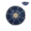 Gisela Graham Small Stoneware Bowl, Navy Blue, Flower Design