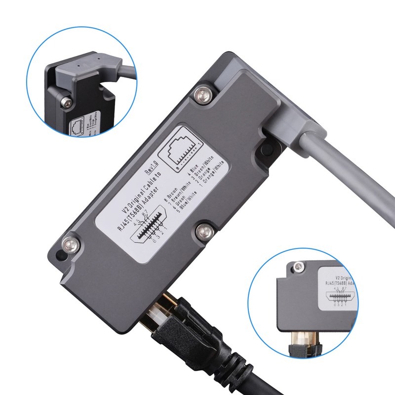 for Dishy V2 to RJ45 Adapter with POE Injector T568B
