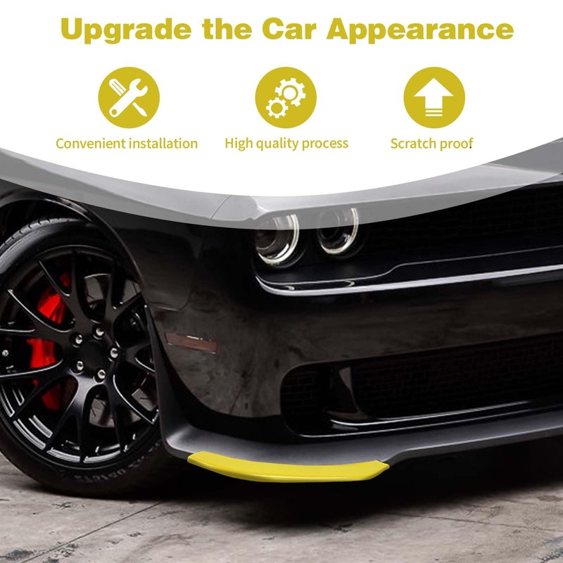 PDKLIN for Challenger Front Bumper Lip Splitter Protector Cover Trim
