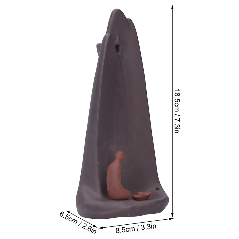 Ceramic Backflow Incense Burner Sandalwood Stick Aromatherapy Landscape Holder Decoration