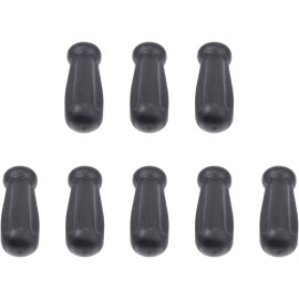 Hathaway NEW Rounded Replacement Handles for Standard Foosball Tables 8Pack Black