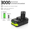 TENMOER 2 Pack 18V 3.0AH Battery Compatible with Ryobi 18V