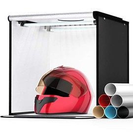 Photo Light Box, SAMTIAN Portable 16x16x16 Inches Photography Studio Light Box Shooting Tent Tabletop Photography Lighting Kit with 6 Background Papers and Brightness Dimmer for Photography