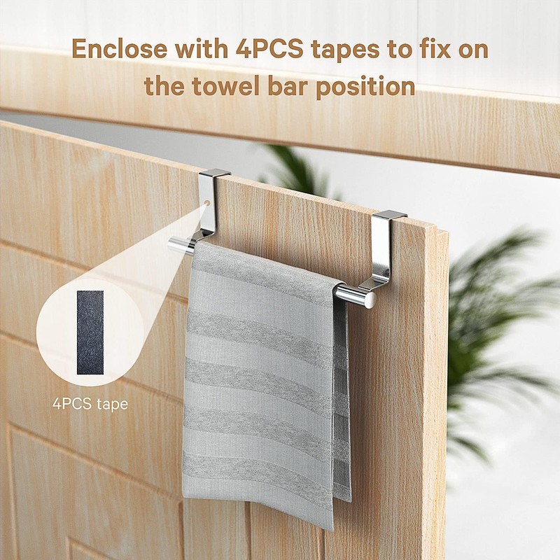Stainless Steel Over Door Towel Rack Bar Holders for Universal