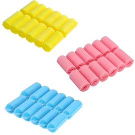 PAITOK Foam Sponge Hair Rollers for Short Hair,36PCS Soft Curlers Flexible Sponge Curlers 20mm Mini Foam Hair Styling Home DIY Curling Tools for Women and Kids (Pink, Yellow, Blue)