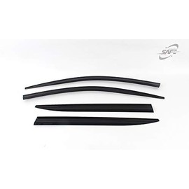 Safe Smoke Window Visor Sun Rain Vent Guard 4 Pcs Set Out Channel Visor Compatible with Hyundai Santa Fe (Santa Fe 2019~2020 Smoke)
