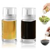 Kwude 2-Pack Leakproof Small Glass Oil and Vinegar Dispenser Bottles