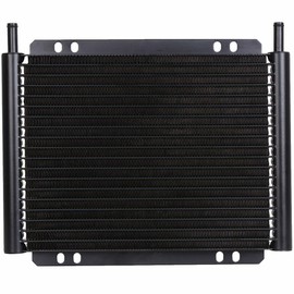 American Volt 23 Row Aluminum Heavy Duty Engine Transmission Oil Cooler Electric Fan Adjustable Thermostat Temperature Switch Relay Wiring Kit