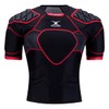 Gilbert XP300 Protective Rugby Body Armor Padded Shoulder, multicolor (black
