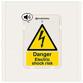 Electric Shock Risk - Talking Safety Sign - 225x336mm - 1mm Rigid Plastic