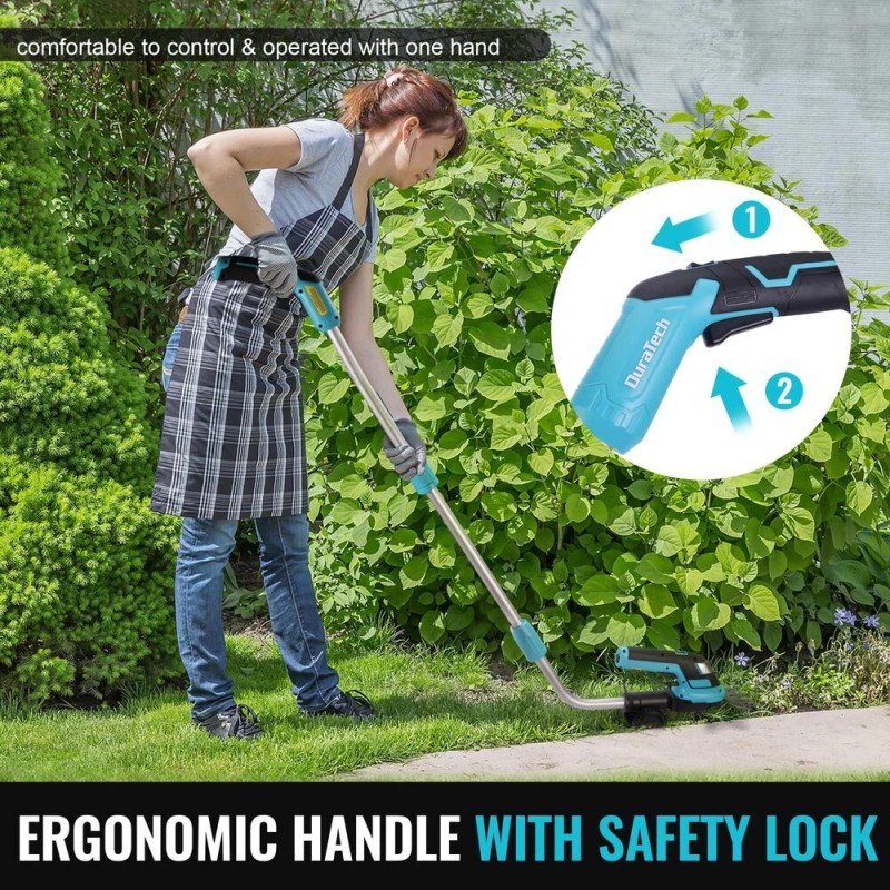 DURATECH 3-in-1 Handheld Electric Grass Trimmer & Hedge Shears for