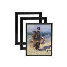 Jerry's Artarama 3/4 Core Floater 3 Pack Frames for Canvas Artwork Display [18x24 - Black]- Perfect for Home Wall Decor, Bedroom Wall Art, Living Room Decor - Wall Art Frame with Floating Effect