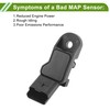 Partuto Manifold Absolute Pressure MAP Sensor for PEUGEOT PARTNER 1.4