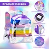 Mochila Pequeña Transparente Multicolor Para Niñas (Púrpura)