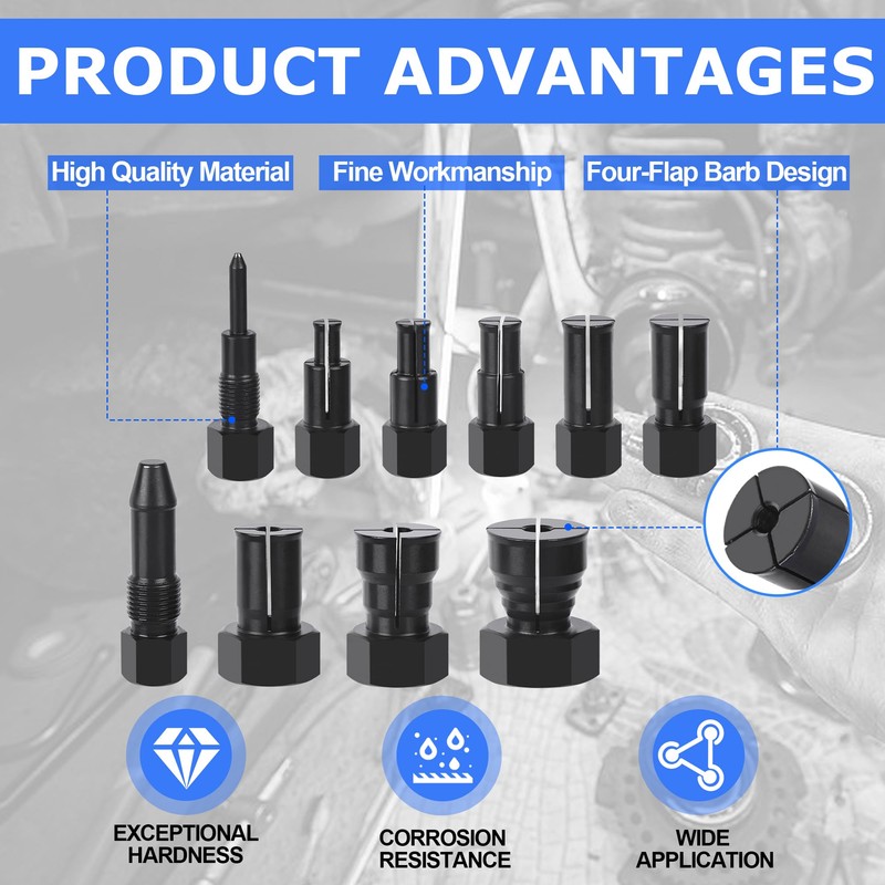 YZDKSMG 12 PCS Motorcycle Blind Hole Collet Bearing Puller Tool