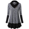 Bebonnie Tunic Sweaters Women, Ladies Cowl Neck Flannel Tunics Long