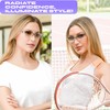 FBL Semi-Rimless Color Tinted Clear Arm Eyeglasses Wrap Sunglasses A217