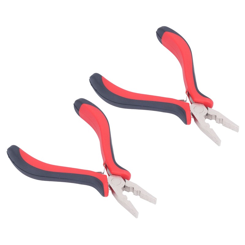 2pcs Hair Extensions Plier Ergonomic Handle Skid Resistance 2 Holes