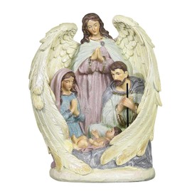 Oinas Christmas Decoration Angels Baby Birth Angels Holy Family Collection Decorations Tabletop Character Decorations, Tabletop Display of Religious Nativity Statues