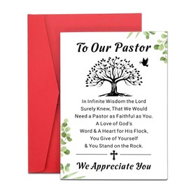 Pastor Appreciation Cards, Pastor Christmas Cards, Christmas Gifts for Pastor, Pastor Appreciation Gifts for Men, Pastor Officiant Ordination Card, Pastor Stocking Stuffers, Pastor Birthday Card 1PCS