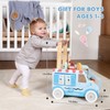 labebe Baby Push Walker, Wooden Activity Walker for Boys Girls