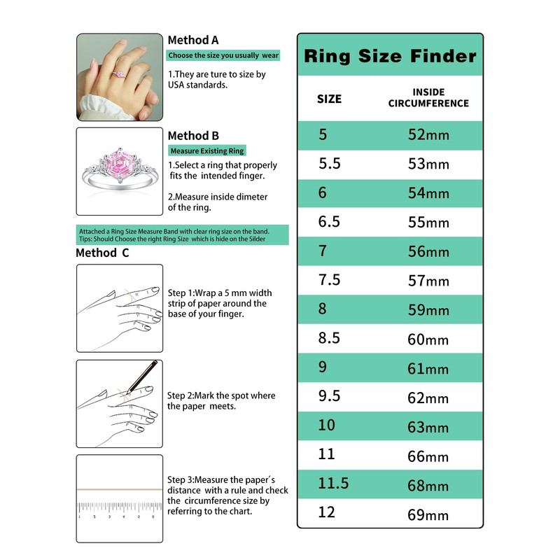 Cijisx 925 Sterling Silver Engagement Ring for Women Hexagon Cut