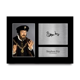 HWC Trading A4 Stephen Fry Blackadder Lord Melchett Gifts Printed Signed Autograph Picture for TV Show Fans