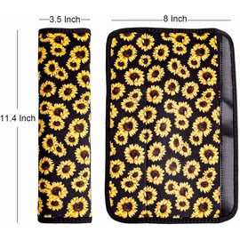 Jeiento 2 PCS Auto Seat Belt Cover Strap Shoulder Pad for for Car,Truck,SUV,Backpack,Shoulder Bag Moon and Star Pattern for Women Ladies Gift