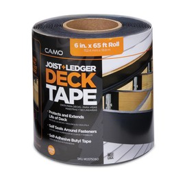 Camo Deck Joist and Ledger Tape, 6” x 65’, Butyl Flashing Tape 0375060