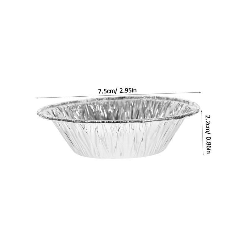 ABOOFAN 200Pcs Foil Egg Tart Molds Baking Supplies for Individual