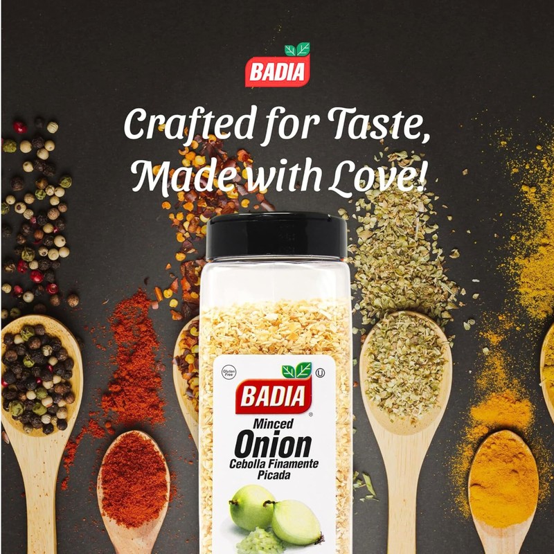 Badia Minced Onion, 17 oz – Dehydrated Onion Flakes for