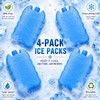 4 Pcs Slim Ice Packs for Lunch Boxes & Coolers,