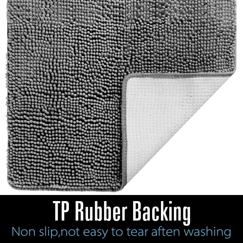 Not Applicable Large Bathroom Rug (24 X 60, Grey) Extra