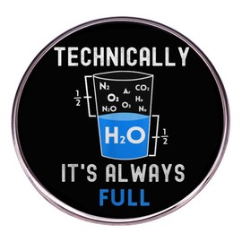 zhanghaoran Technically It's Always Full Button Pins Believe in Science Enamel Pins Fun Chemistry Lapel Pin Shirt Bag Accessories Collar Pins Science Beaker Lapel Pin Jewelry Gift