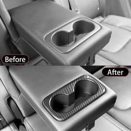 FUEISOF Für Kia Sportage NQ5 2023 2024 2025 ABS Getränkehalter Rahmen Abdeckung (Kohlefaser)