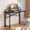 HOBINCHE 39 Inch Foldable Computer Desk, Folding Space-Saving Home Office