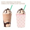 Reusable 3-Pack Iced Coffee Cup Sleeve, Insulated Neoprene, Beverage Holder