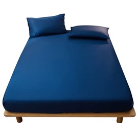 Fitted Sheet, Moisture Absorbent, Quick Drying, Mattress Cover, Bed Sheet, Bed Cover, Soft, Sweat Absorbent, Easy to Use, Breathable, Washable, Comfortable Sleep, Gusset Height Approx. 11.8 inches (30 cm), Semi Double Size Approx. 47.2 x 78.7 x 11.8 inch