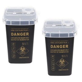 Beavorty 2pcs Disposal Case Blades Dispenser Case Razor Blades Disposal Case Barber Shop Storage Bank Container Recycling Box for Home Professional Salon Use