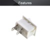 Mriuuod 5Pcs On/Off 2Pin Boat Rocker Switch SPST 2 Position