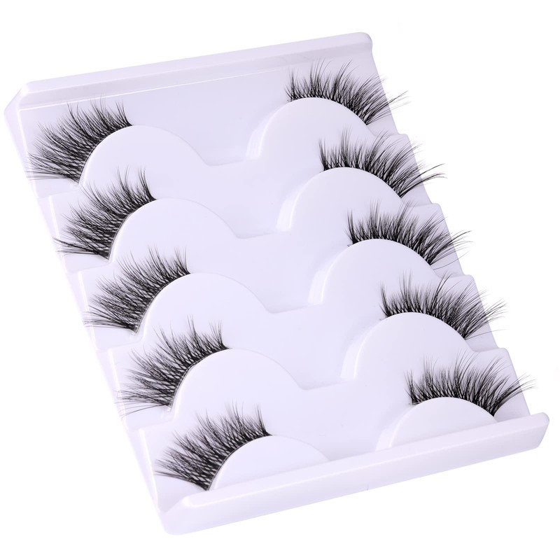 Half Lashes Lashes Natural Look Wispy 3/4 False Eyelashes Fluffy